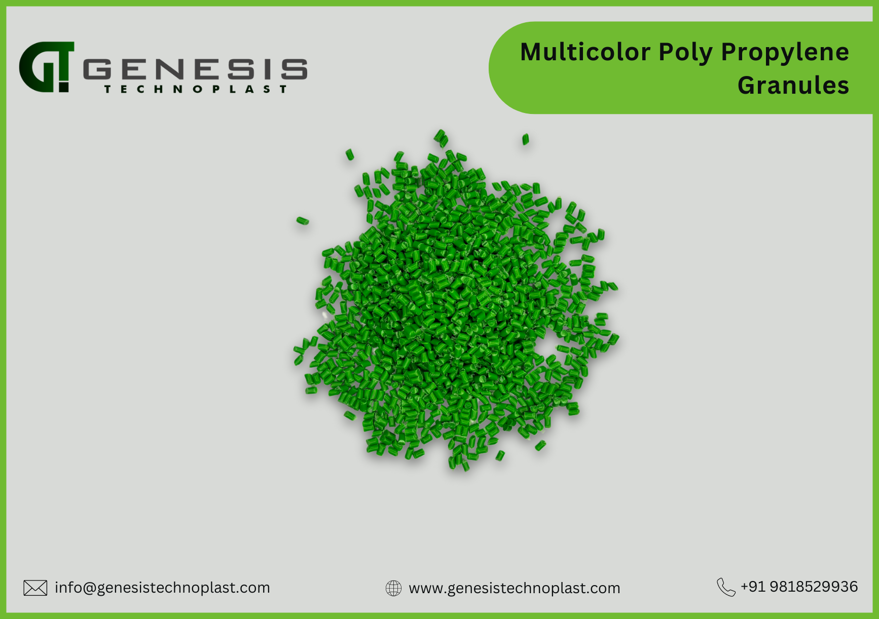 Genesis technoplast plastic granules manufacturer: Multi Color PP Granules