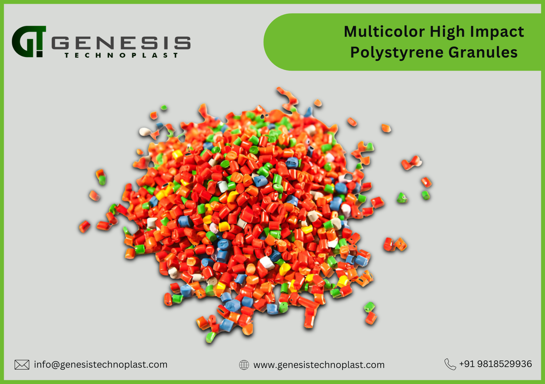 Genesis technoplast plastic granules manufacturer: Multicolor HIPS Granules