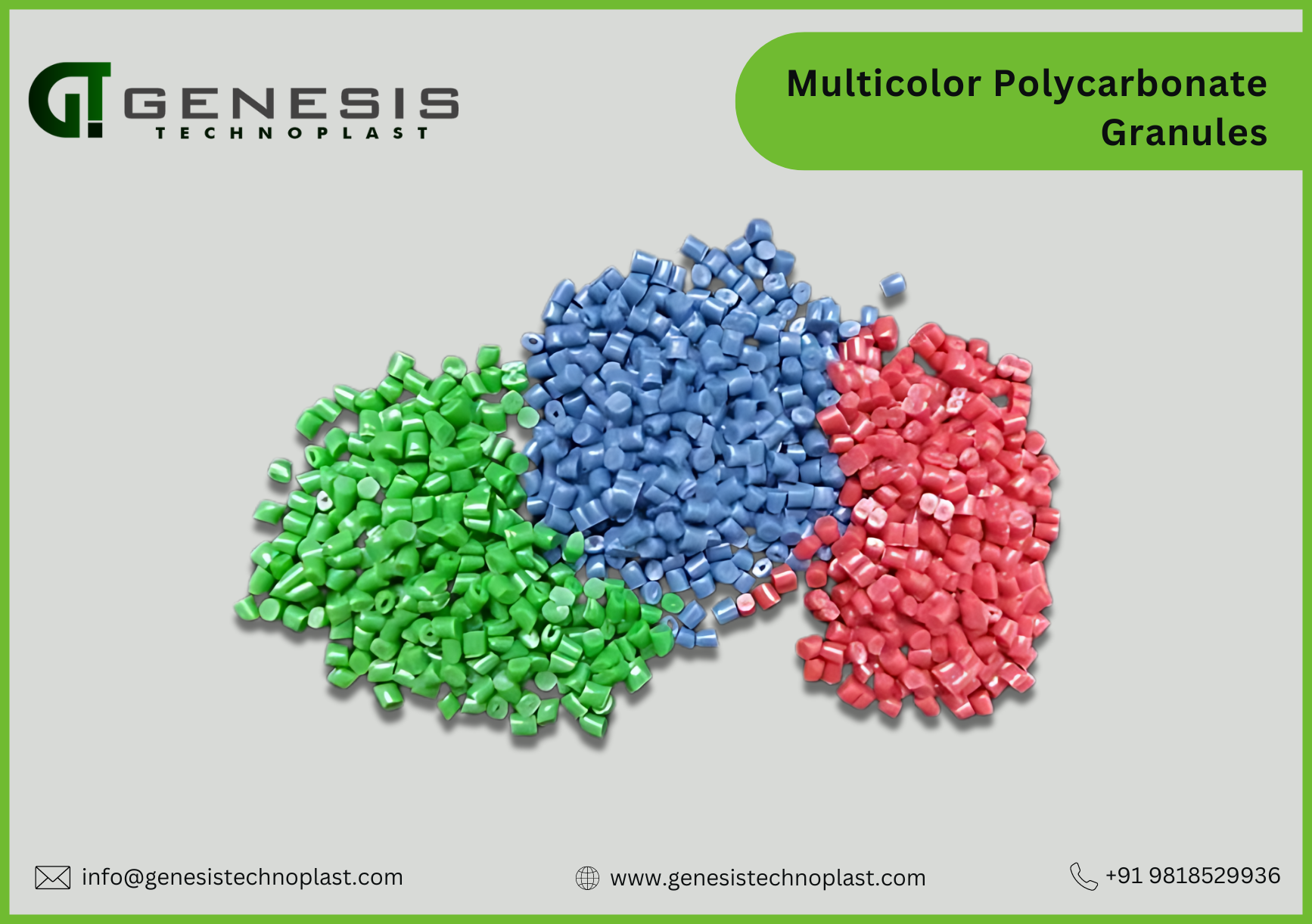 Genesis technoplast plastic granules manufacturer: Multicolor PC Granules